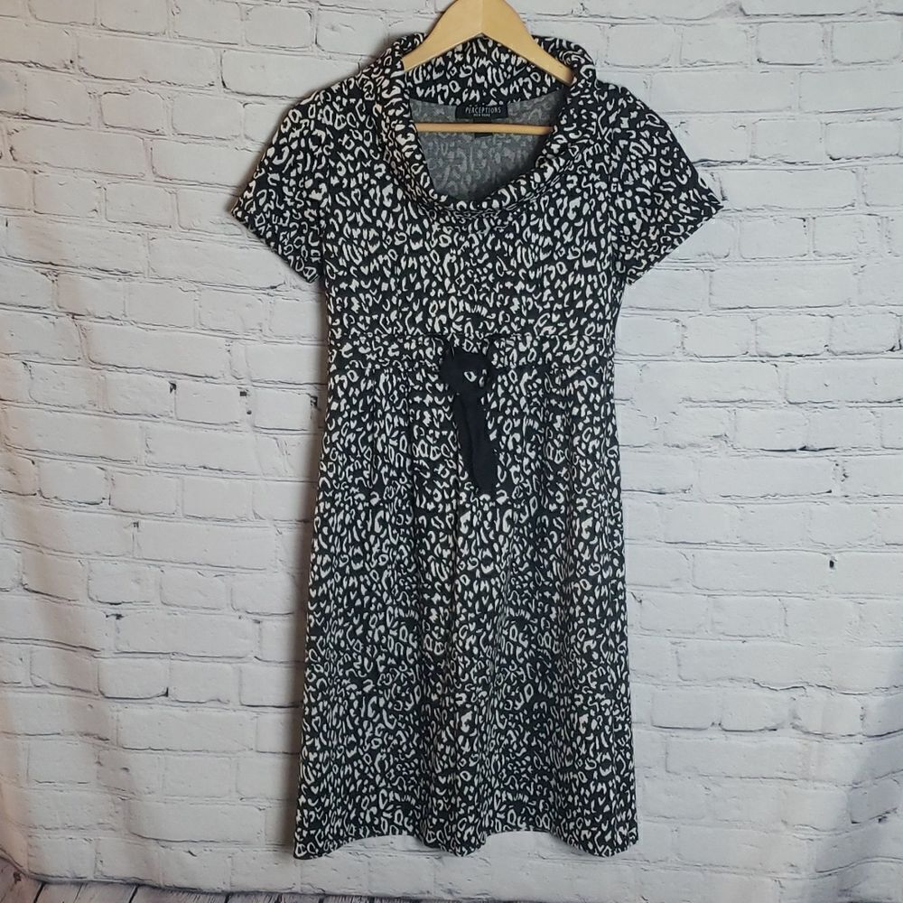 Perceptions Black and White Dress‎